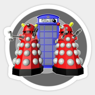 Robots After Ron Turner - Police Box Sticker